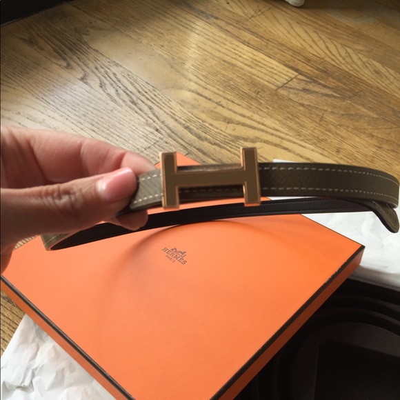 focus belt buckle & reversible leather strap 13 mm